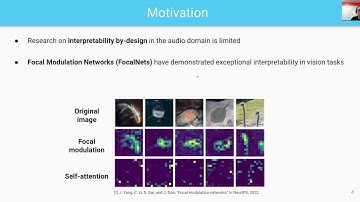 XAI-SA 2024 - Oral presentation: Focal Modulation Networks for Interpretable Sound Classification