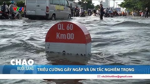 Triều cường gây ngập và ùn tắc nghiêm trọng tại hai tuyến quốc lộ huyết mạch về miền Tây | VTV24