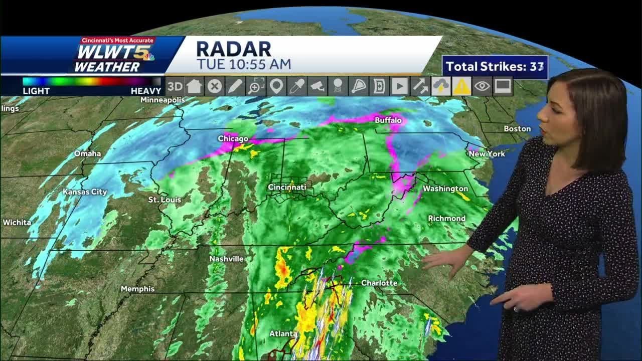 Strong storm system sweeps through - YouTube