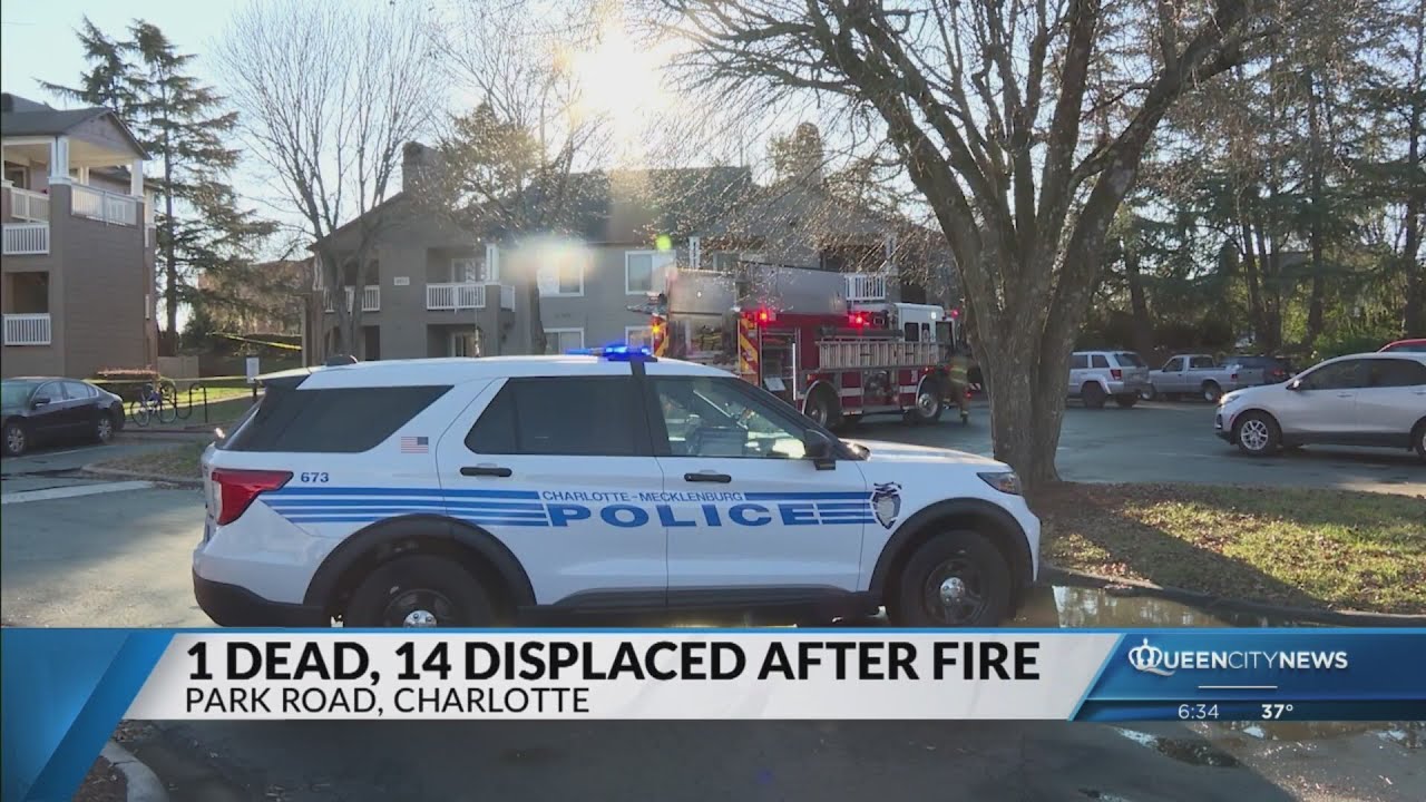 One killed, 14 displaced in south Charlotte apartment fire - YouTube