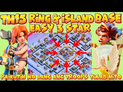 TH15 BEST GROUND ARMY COMBO | Th15 Valkyrie Root Rider Wizzard Loons Attack | Th15 Best Attack COC🔥