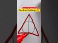 Cool 😎 one line draw challenge triangle #shorts