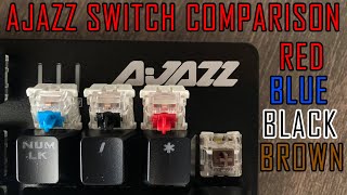 Ajazz Switches Comparison Zorro Switch Blue/Red/Black/Brown