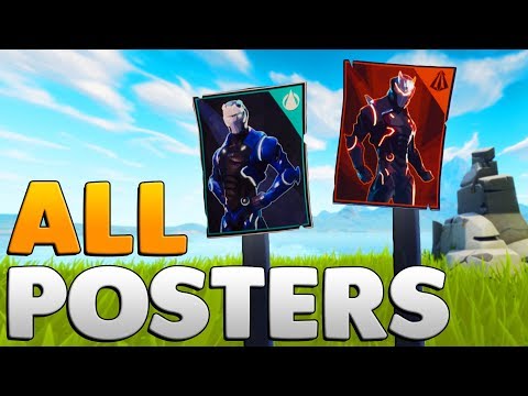 ALL LOCATIONS - SPRAY OVER OMEGA OR CARBIDE POSTERS | Fortnite Battle Royale