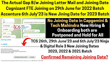 Latest Onboarding Joining Updates for Top MNCs No Joining in Capgemini & TechM | CTS | TCS 3 New DOJ