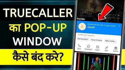 Truecaller Popup Notification Band Kaise Kare | How to Stop Truecaller Notification After Call 🤙 l