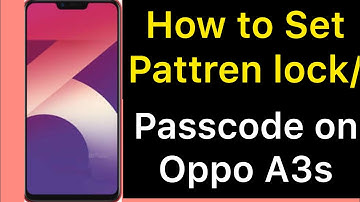 oppo a3s pattern lock setting