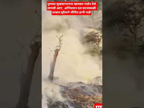 पुण्यात सुखसागरनगर खामकर गार्डन येथे लागली आग;अग्निशमन दल दाखल:सुदैवाने जीवित हानी नाही#pune#fire