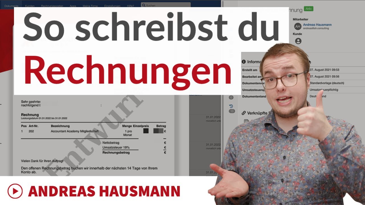 Update New Rechnungen schreiben mit DATEV Unternehmen online - so machst du es richtig