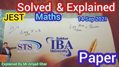 JEST Paper By STS P3 | Solved & Explained Maths| 14 Sep 2021 JEST Paper Complete solved | MCQs