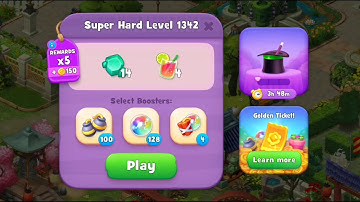Gardenscapes Level 1342 Walkthrough "No Boosters Used"