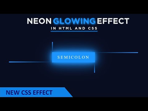 How to make Neon Animation Hover Effects in CSS | Css Html | semicolon