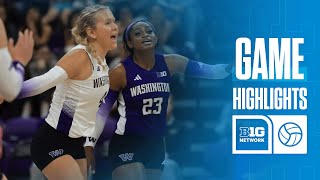 Washington at Oregon | Highlights | Big Ten Volleyball | 10\/12\/2025