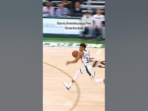NBA Highlights - Giannis Antetokounmpo Free Throw Line Dunk ð #shorts - YouTube