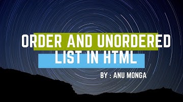 How to add Bullet and Numbering, Definition List in HTML Tutorial in Hindi By: Anu Monga