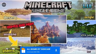 How to download Single Biome World In Android | Minecraft Pocket Edition