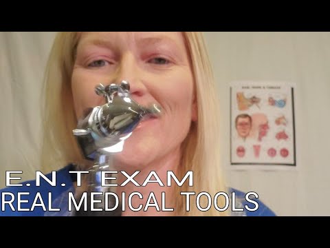 ASMR MEDICAL E.N.T. EXAM [ REAL MEDICAL TOOLS] Doctor Roleplay