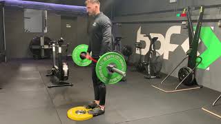Barbell Toes Elevated RDL