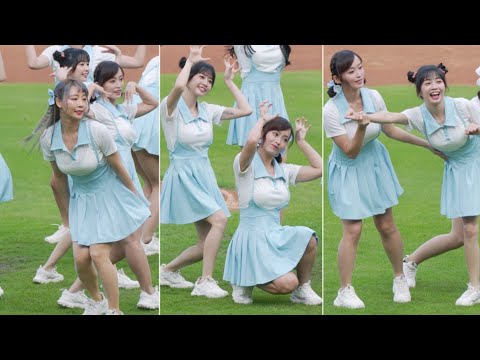 20230429童樂城堡 新莊棒球場 富邦 fubon angels 丹丹《開場舞 會一直有慈妹~是這件本童但巨的大可愛吊帶裙~》