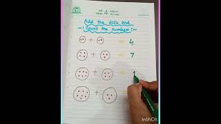 Count Dots and Write Number || Mathematics Worksheet || LKG #math #worksheet #count #dots  #number