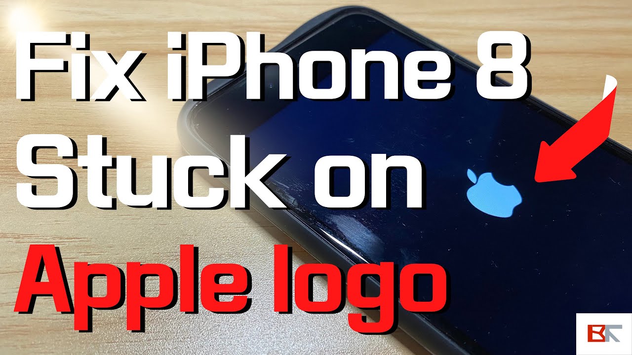 How to Fix iPhone 8 (Plus) Stuck on Apple logo | Get Past Frozen Black or  White Apple Logo - YouTube