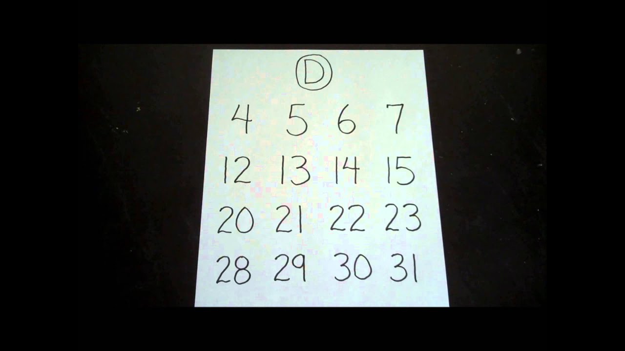5 MATH CARD TRICK MAGIC MENTAL MIND READING NUMBER COLOUR ADD EFFECT EASY TO DO 