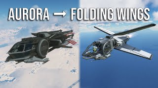 RSI Aurora with Folding Wings - Star Citizen x KSP