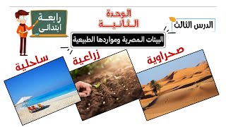 البيئات المصرية ومواردها الطبيعية للصف الرابع | الوحدة الثانية | الدرس الثالث