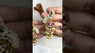 Kemp with Pearl Spiral Jhumka ✨