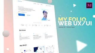 Learn Adobe Xd Web UX/UI Design - How to Design Responsive Portfolios Web App in Urdu/Hindi