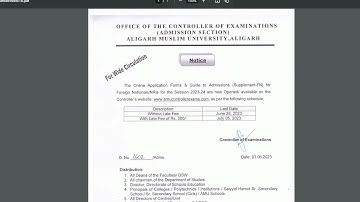 AMU Class 11 Self finance Application form | AMU Class 11 Admission 2023 | AMU Class 11 Cut off 2023