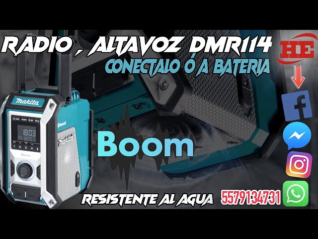 Radio Da Cantiere Makita DMR114 Bluetooth - Hi-Fi Con Subwoofer, IP65, USB Per Ricarica - Alimentazione A Batteria O Rete - Foto 11