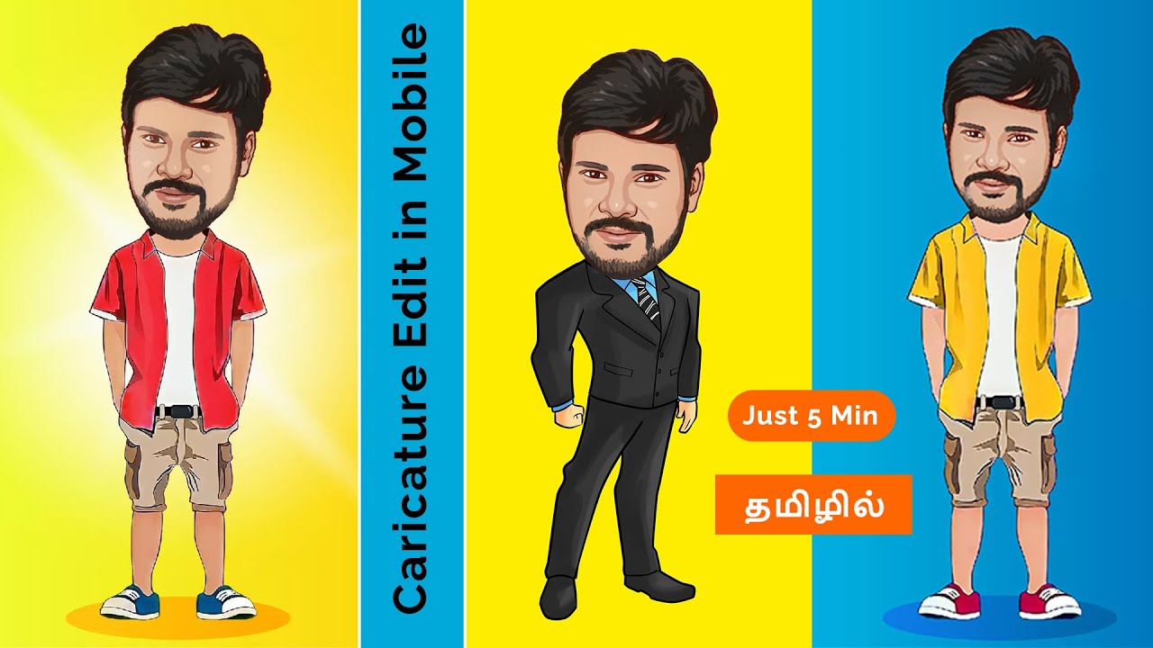 Caricature Cartoon Photo Editing in mobile | தமிழில் | Just 5 Minutes 🔥