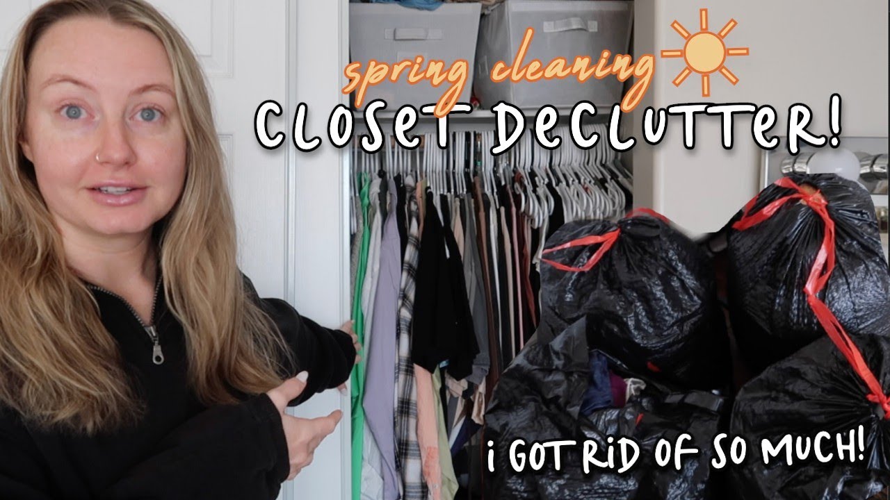HUGE CLOSET CLEANOUT 2022! decluttering & getting rid of everything ...