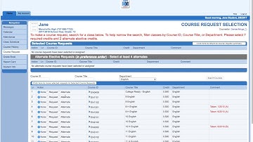 StudentVue Class Registration