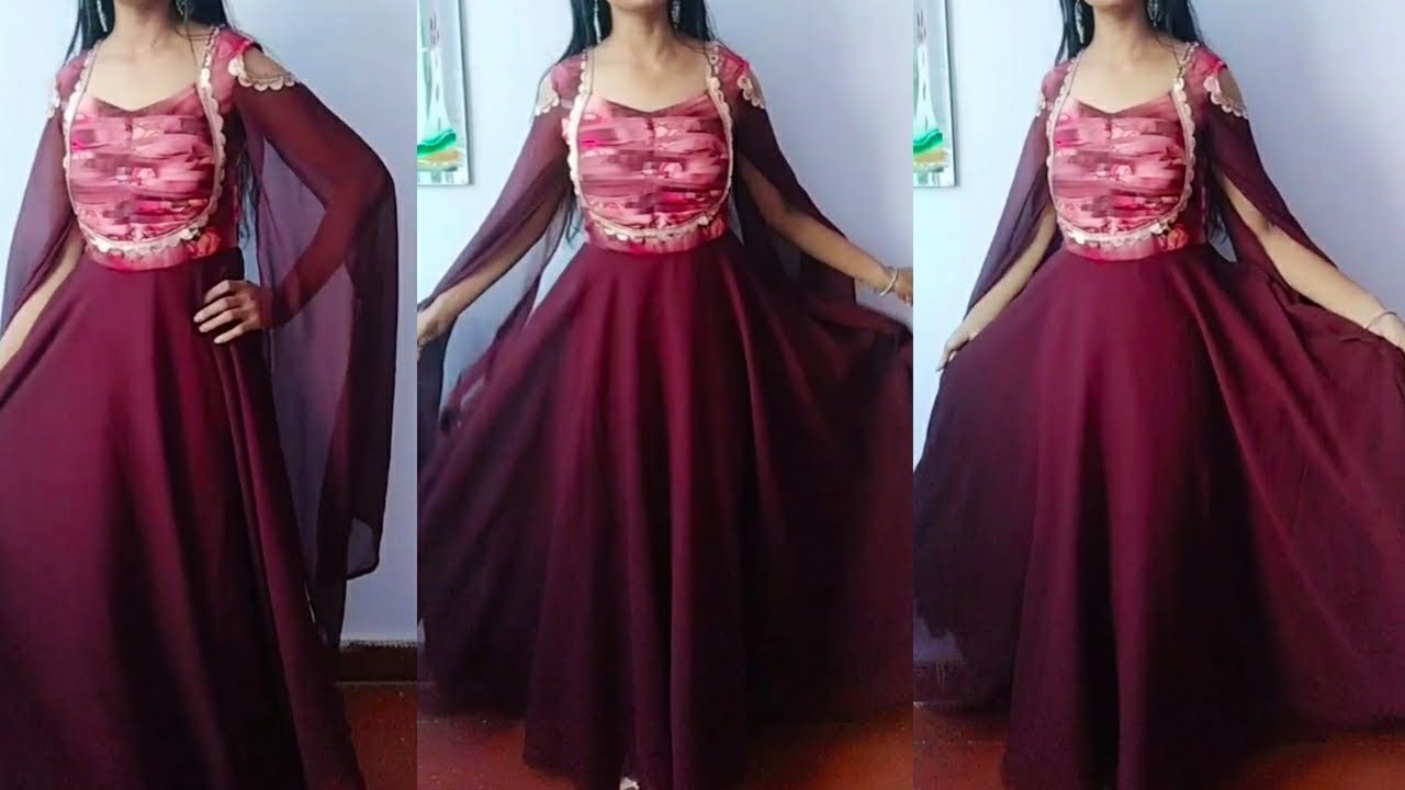 karwachauth-dress-cutting-and-stitching-with-designer-neck-and-cape