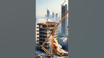 seconds before the tower crane collapsed #shorts #collapse
