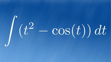 Indefinite Integral of t^2 - cos(t)