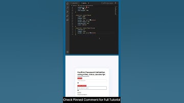Password and Confirm Password Validation using JavaScript | Codingscape #shorts