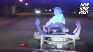Small-town mayor caught driving a lawn mower with a beer | New York Post