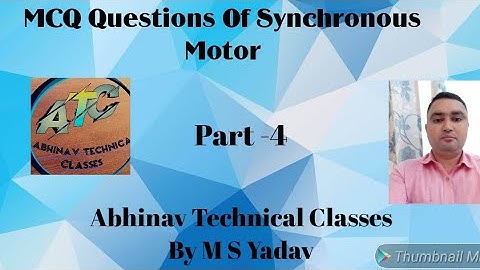 MCQ of Synchronous motor# most important questions of Synchronous motor in hindi