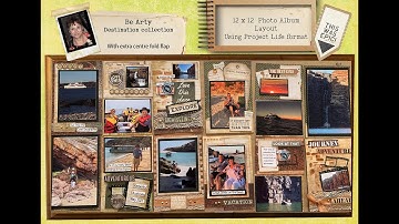 Project life and Scrapbook process video tutorial 2021  with flap page instruction  12 x 12 layout