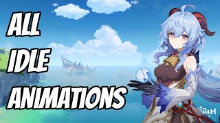 All Ganyu Idle Animations | Genshin Impact