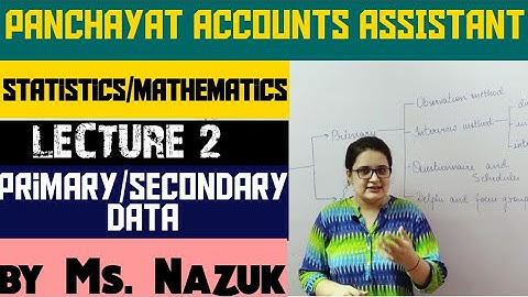 Primary and Secondary data part 1/3||Statistics/Mathematics||Panchayat Accounts Assistant||JKSSB