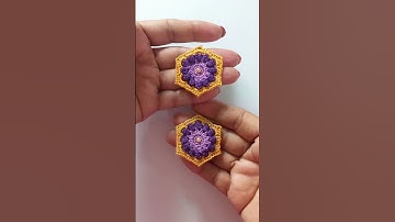 A pair of beautiful 3-Colored Hexagon Pattern Earrings | Easy & Pretty DIY Cute jewelry preview
