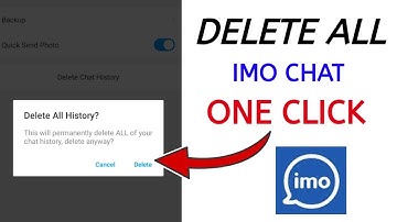 how delete all IMO chat one click 2021