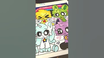 Coloring smiling critters #coloring #smilingcritters #howtocolor #catnap #craftycorn #hoppyhopscotch