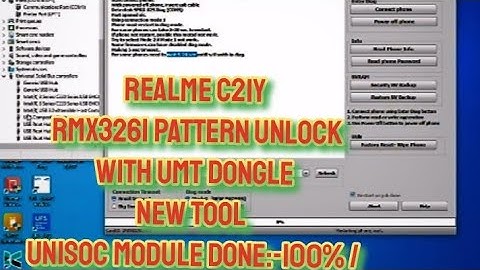 Realme C21Y RMX3261 pattern unlock with umt dongle new tool-unisoc module done:-100%