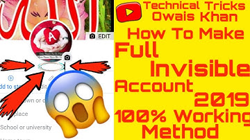 How To Make Full Invisible Account 2020?(Blank Name fb Account Kese Bnae 100% Working Full Method#fb