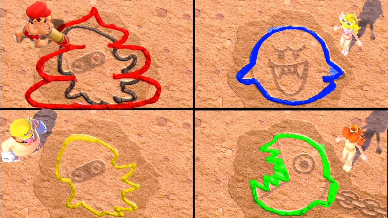 【マリオパーティ スーパースターズ】ミニゲームマリオVsピーチVsワリオVsデイジー(たつじん難易度)